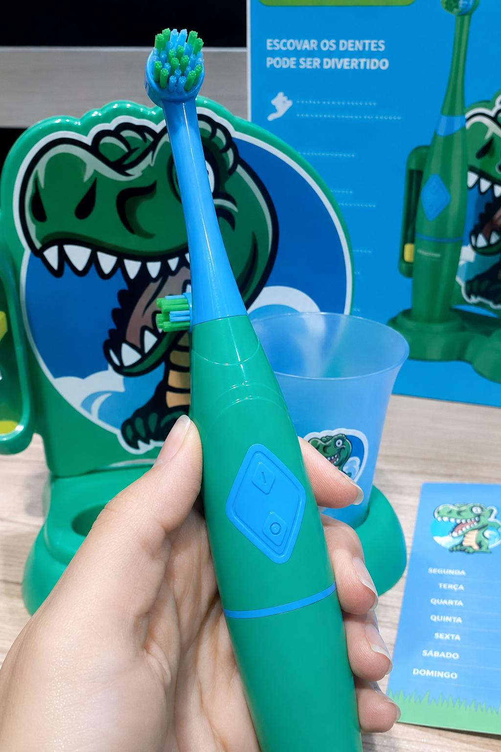 Foto de avaliação de cliente 1 com o kit Escovinha Educativa